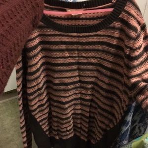 Project peach and brown cotton sweater size L/M